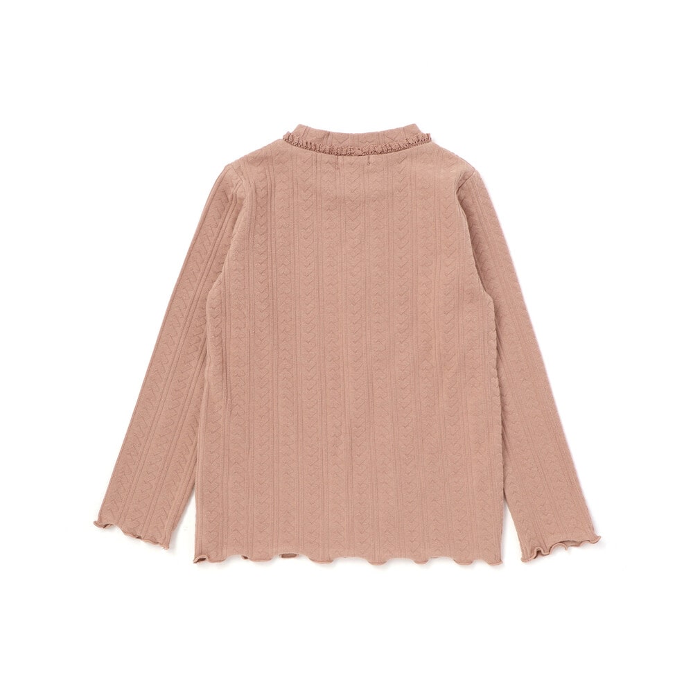 ネックレス刺しゅう長袖Tシャツ(80~130cm) オフホワイト 80cm
