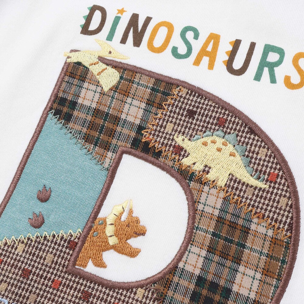 ロゴパッチ刺しゅうラグラン長袖Tシャツ(80~130cm) グリーン 80cm