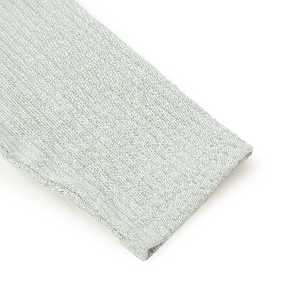 【お揃い】チュールドッキングスパンテレコ長袖Tシャツ(80~130cm) グリーン 80cm