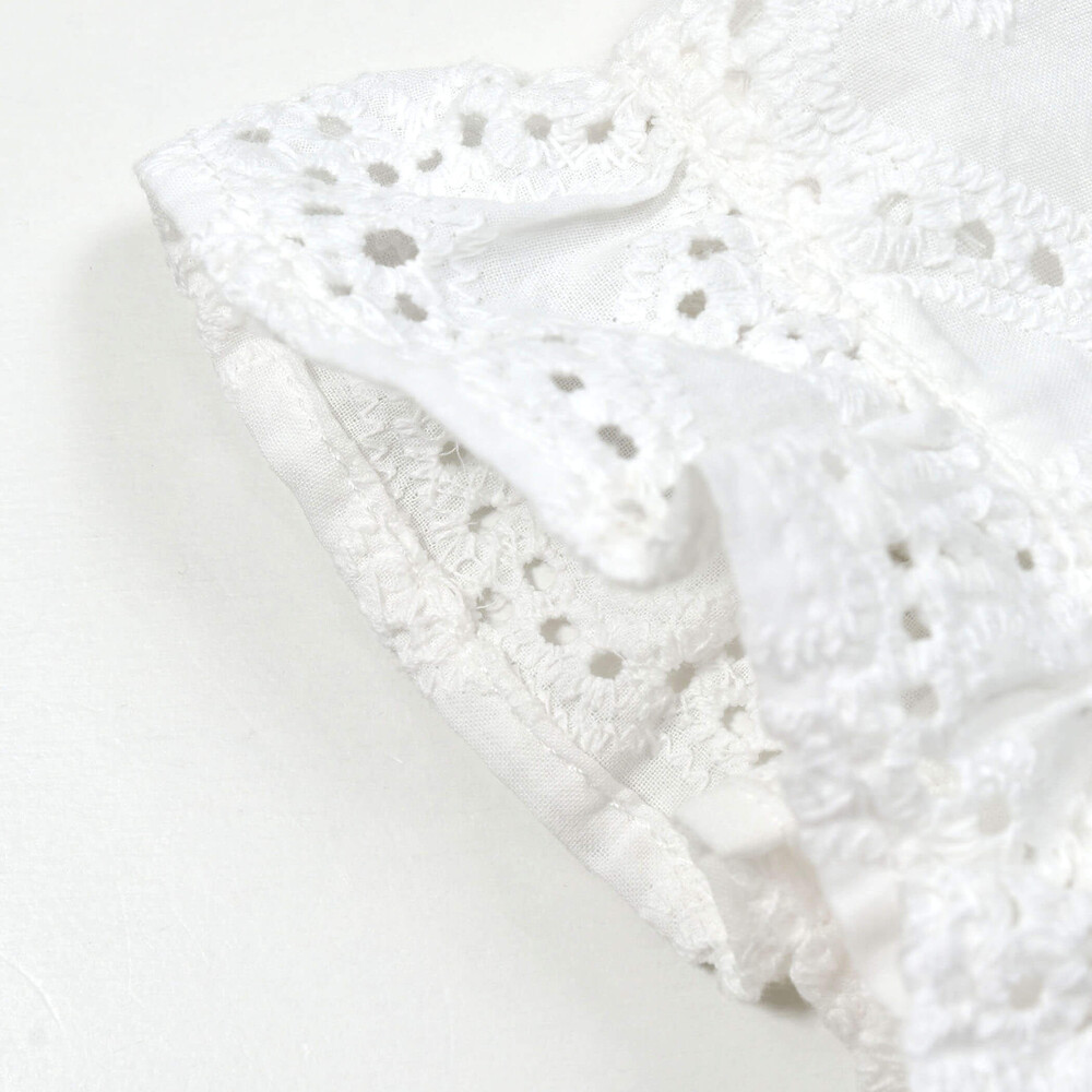 【お揃い】肩フリルハートレース生地ワンピース+ブルマセットアップベビー(70~80cm) ピンク ワンサイズ(70-80cm)