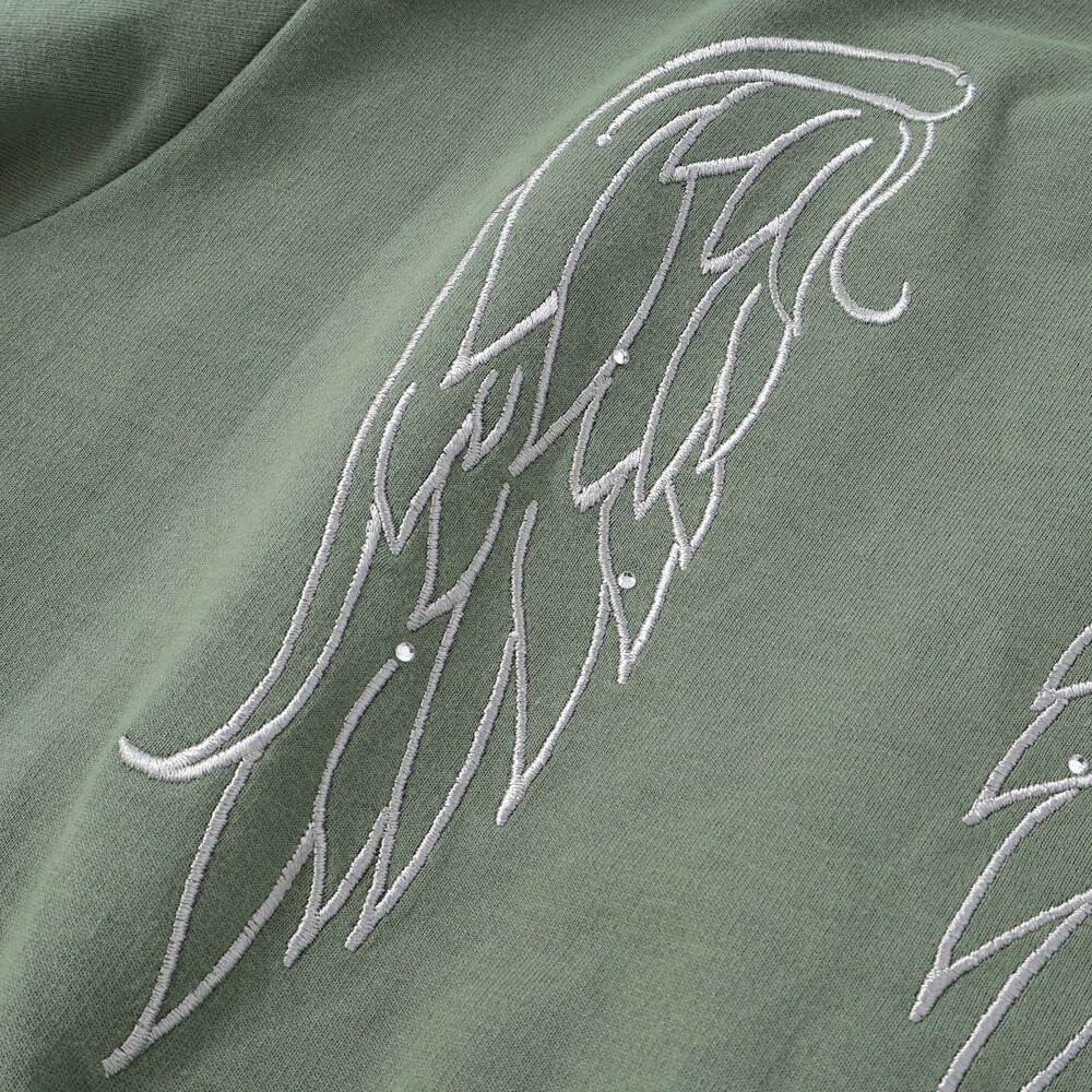 フルジップ肩あきフードワンピース(110~150cm) グリーン 110cm