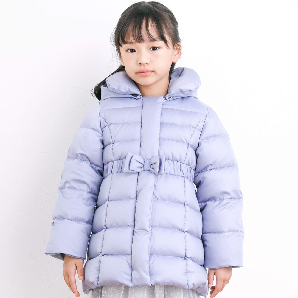 ウエストリボンダウンコート(90~150cm)(90cm パープル): ジャケット