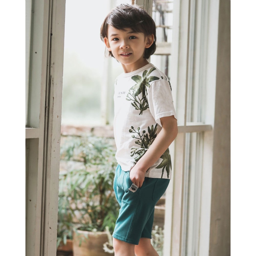 ベイカー ポケット ミラノ リブ ストレッチ ショート パンツ（90～140cm）(90cm グリーン): ボトム-子供服べべの公式通販サイト 「 BEBE MALL」