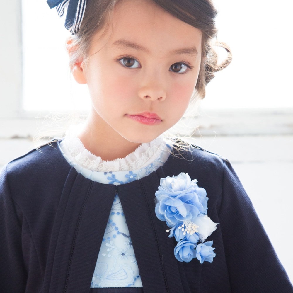 Bebe べべ Bebe Mall Official Online Storeグログランリボン パール フラワー コサージュ ﾜﾝｻｲｽﾞ ブルー Fomal ベベ モール オフィシャルオンラインストア