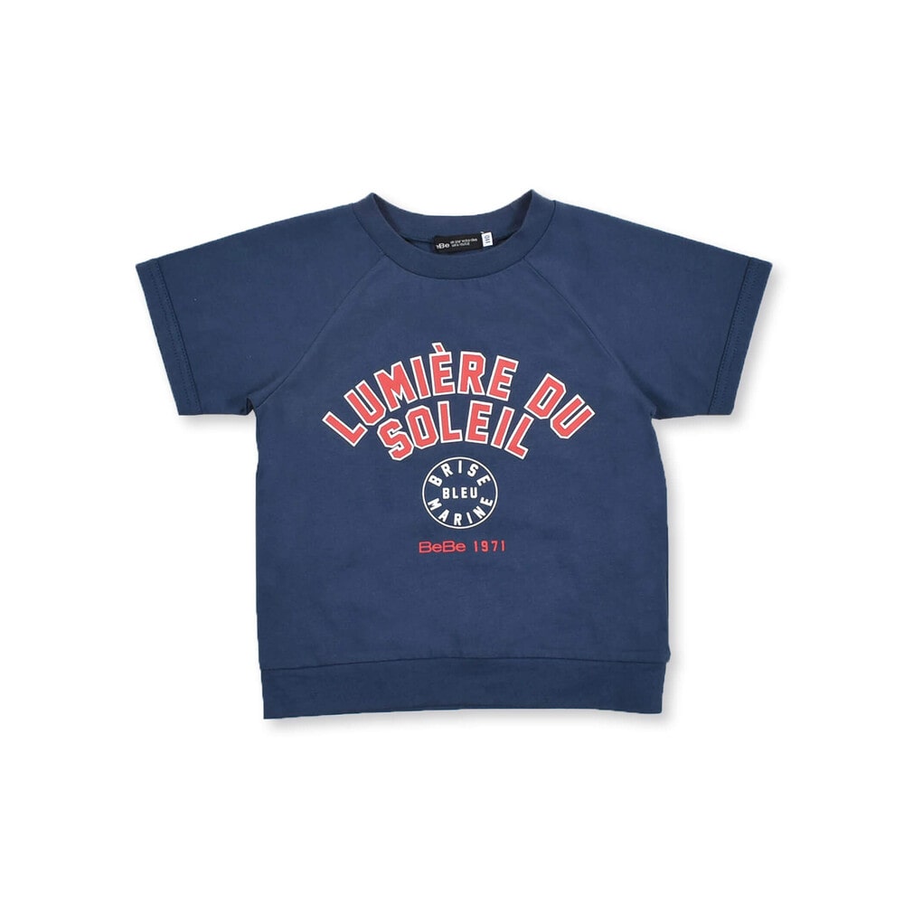 吸水速乾 カレッジ ロゴ プリント ラグラン Tシャツ 90 150cm 90cm ネイビー トップス 子供服べべの公式通販サイト Bebe Mall