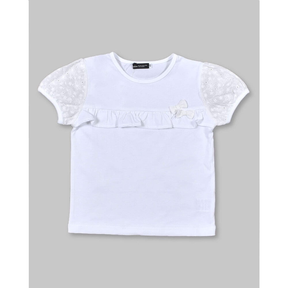 レース袖 フリル Tシャツ（90～150cm）(90cm ホワイト): トップス【女の子・男の子の子ども服と言えば】-子供服べべの公式通販サイト  「BEBE MALL」
