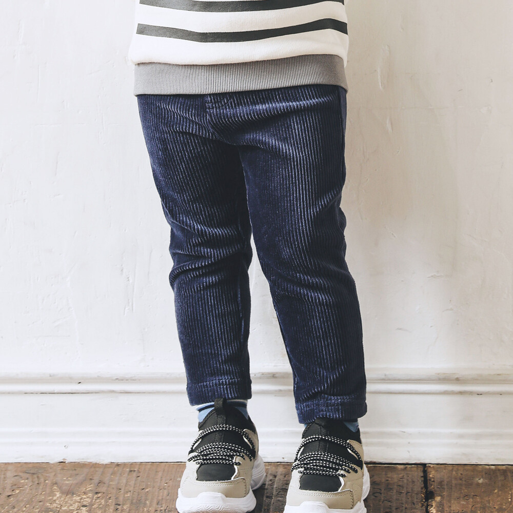 ニットコールストレッチパンツ(80~90cm)(80cm ネイビー): 新生児