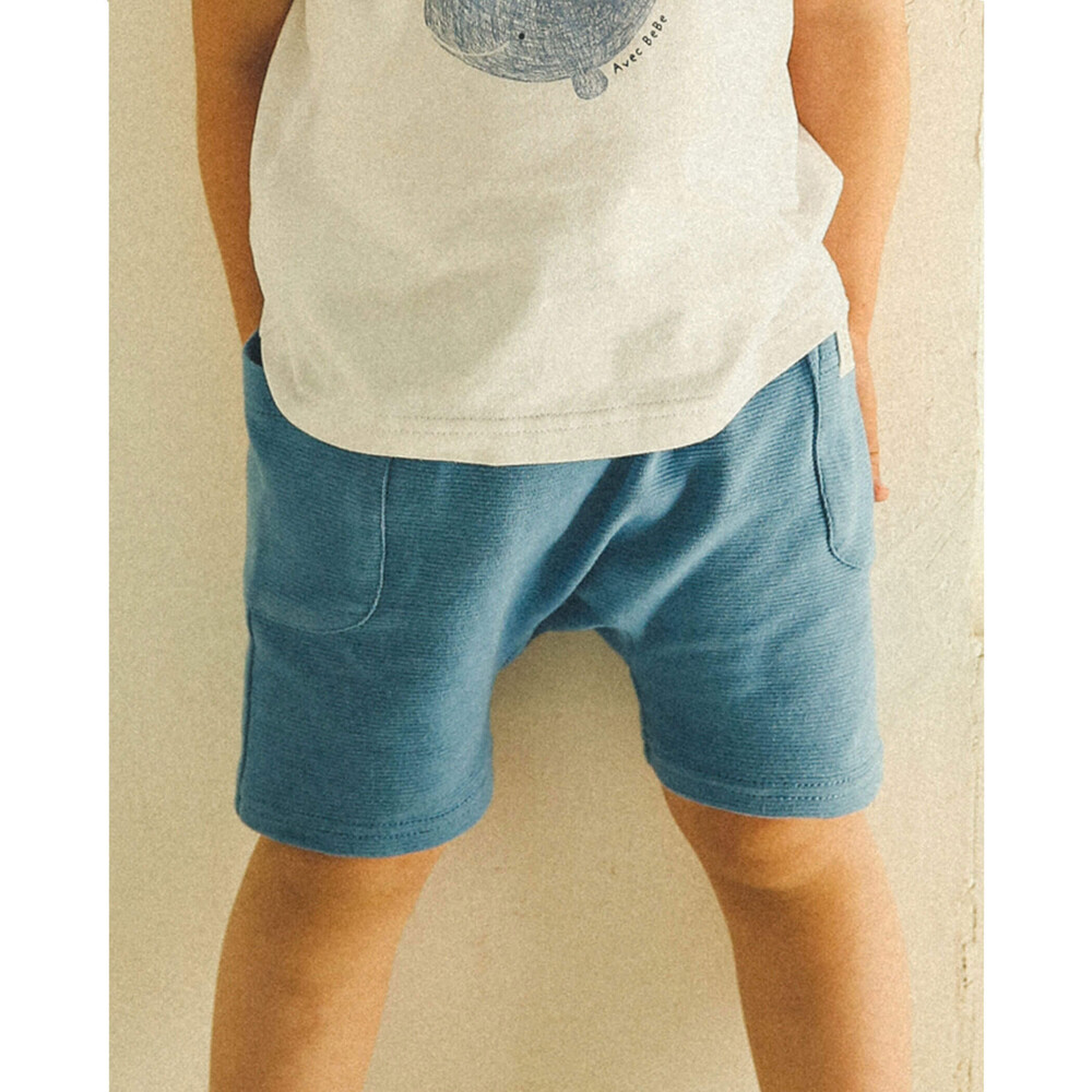 ミラノ リブ ビッグ ポケット ショート パンツ ベビー 80 90cm 80cm ブルー 新生児 ベビー 子供服べべの公式通販サイト Bebe Mall