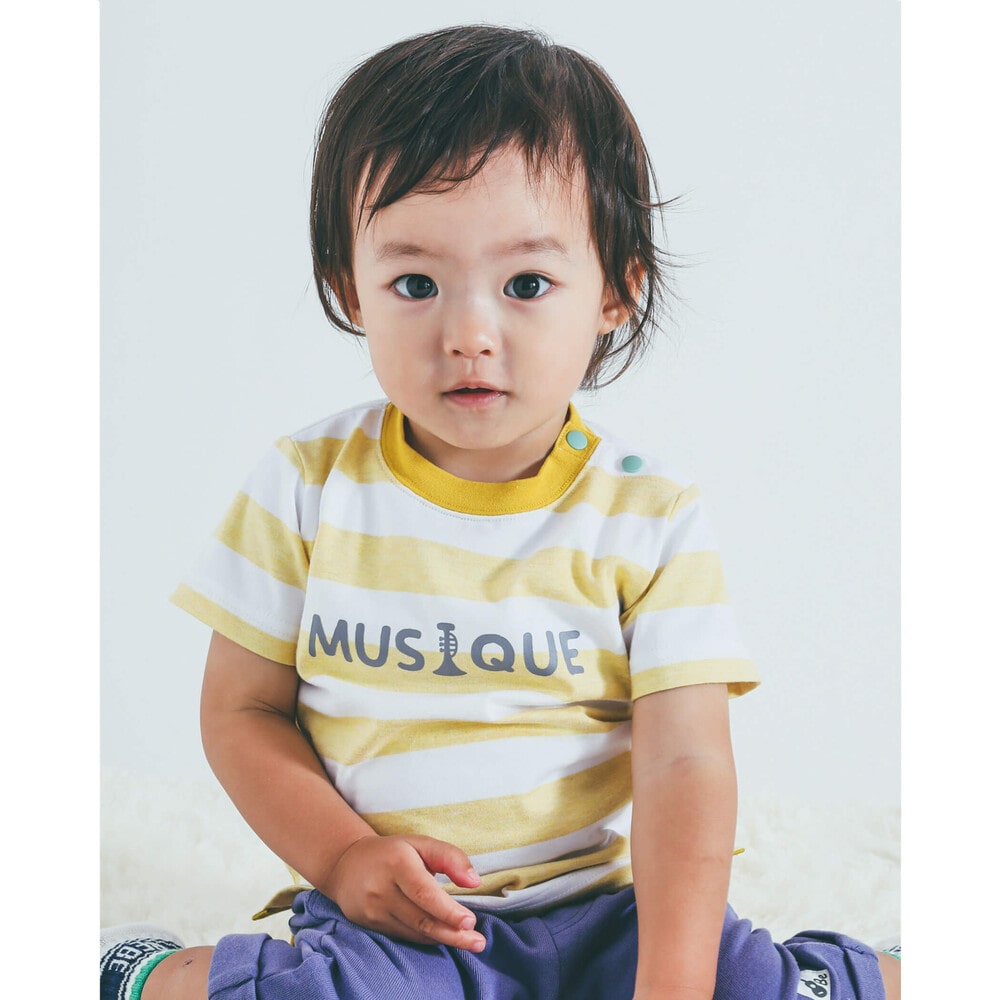 カラー杢 ボーダー トランペット ロゴ プリント Tシャツ ベビー (80~90cm)(80cm イエロー系): 新生児/ベビー-子供服べべの公式通販サイト  「BEBE MALL」