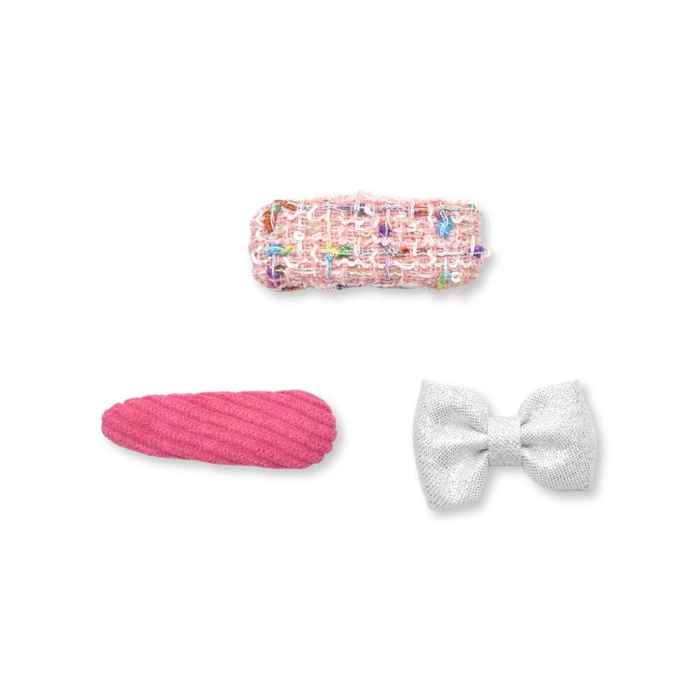 ヘアゴムベビーヘアクリップ三色団子三色くま団子