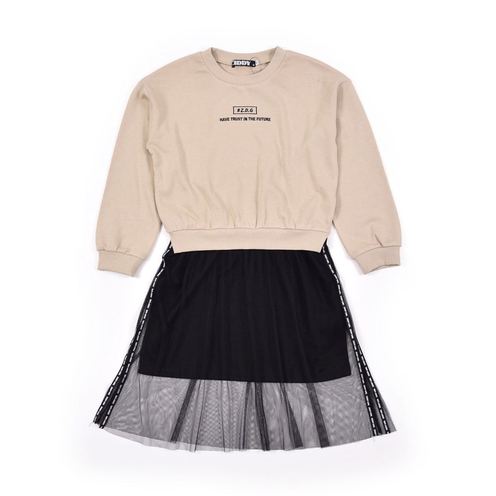 Bebe べべ Bebe Mall Official Online Storeチュール 切り替え フレア ワンピース 130 160cm 150cm ベージュ ワンピース ベベ モール オフィシャルオンラインストア