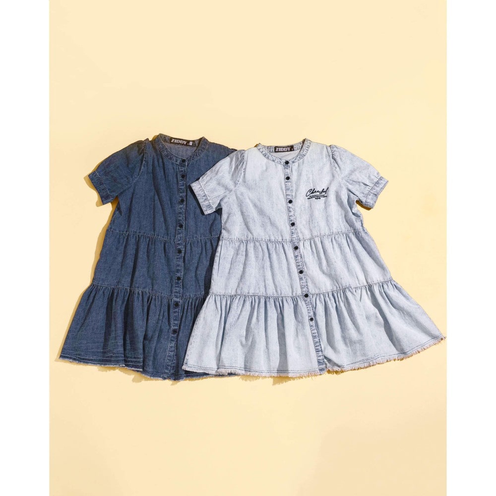 Bebe べべ Bebe Mall Official Online Storeティアード パフスリーブ デニム ワンピース 130 160cm 130cm ブルー ワンピース ベベ モール オフィシャルオンラインストア Bebe べべ Bebe Mall Official Online Storeティアード パフスリーブ デニム ワンピース 130 160cm 130cm ブルー ワンピース ベベ モール オフィシャルオンラインストア