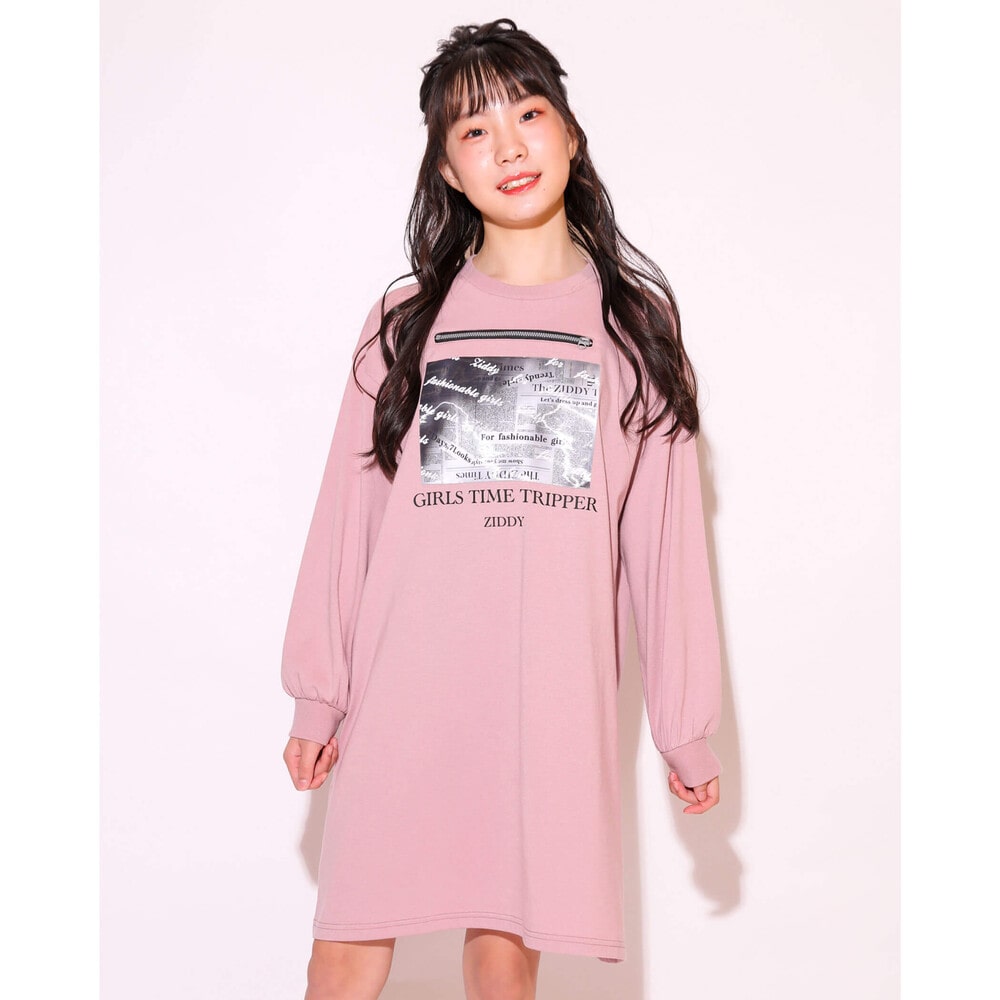 レンチキュラー プリント ワンピース 130cm 160cm 130cm ピンク ワンピース 子供服べべの公式通販サイト Bebe Mall