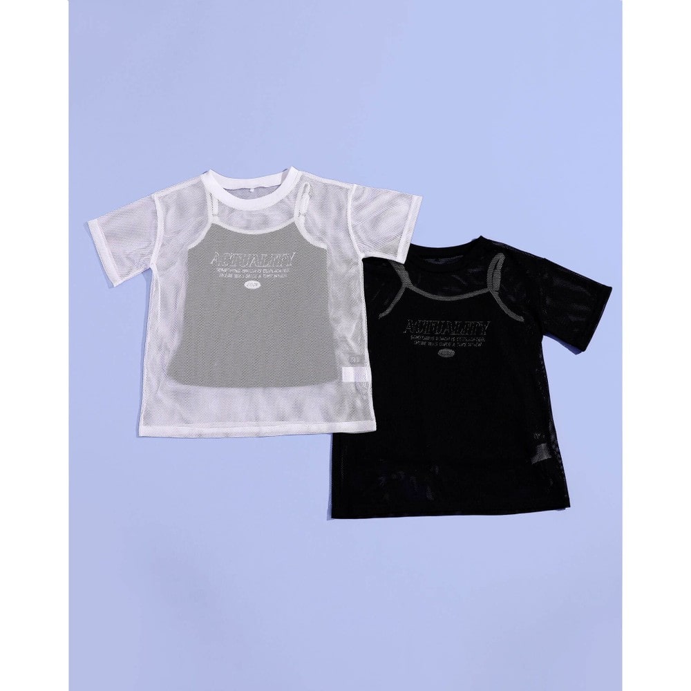 メッシュ Tシャツ タンクトップ セット 130 160cm 130cm ホワイト トップス 子供服べべの公式通販サイト Bebe Mall