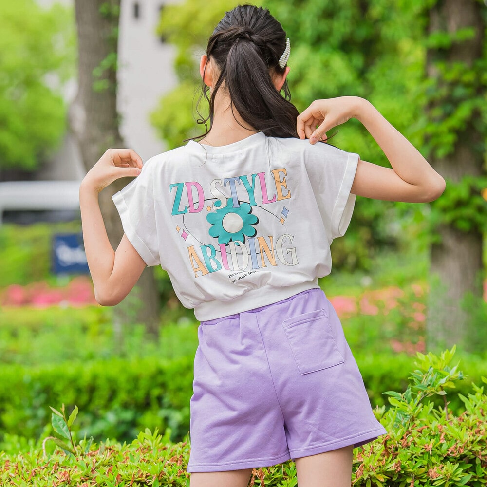 ニコ☆プチ 掲載 】バックプリントTシャツ&パンツセット(130~160cm