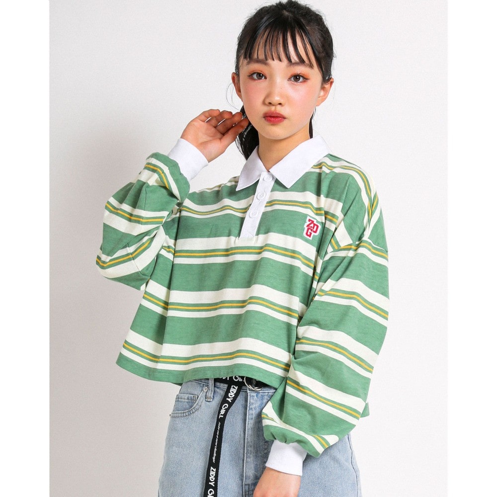 ボーダー ラガー Tシャツ (130~160cm)(130cm グリーン): トップス【女の子・男の子の子ども服と言えば】ボーダー ラガー Tシャツ  (130~160cm)(130cm グリーン): トップス【女の子・男の子の子ども服と言えば】-子供服べべの公式通販サイト 「BEBE  MALL」-子供服べべの公式 ...