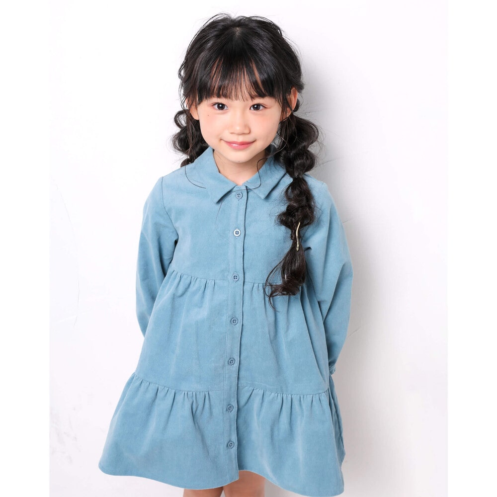 コールテン ティアード シャツ ワンピース 95 150cm 95cm ブルー ワンピース 子供服べべの公式通販サイト Bebe Mall