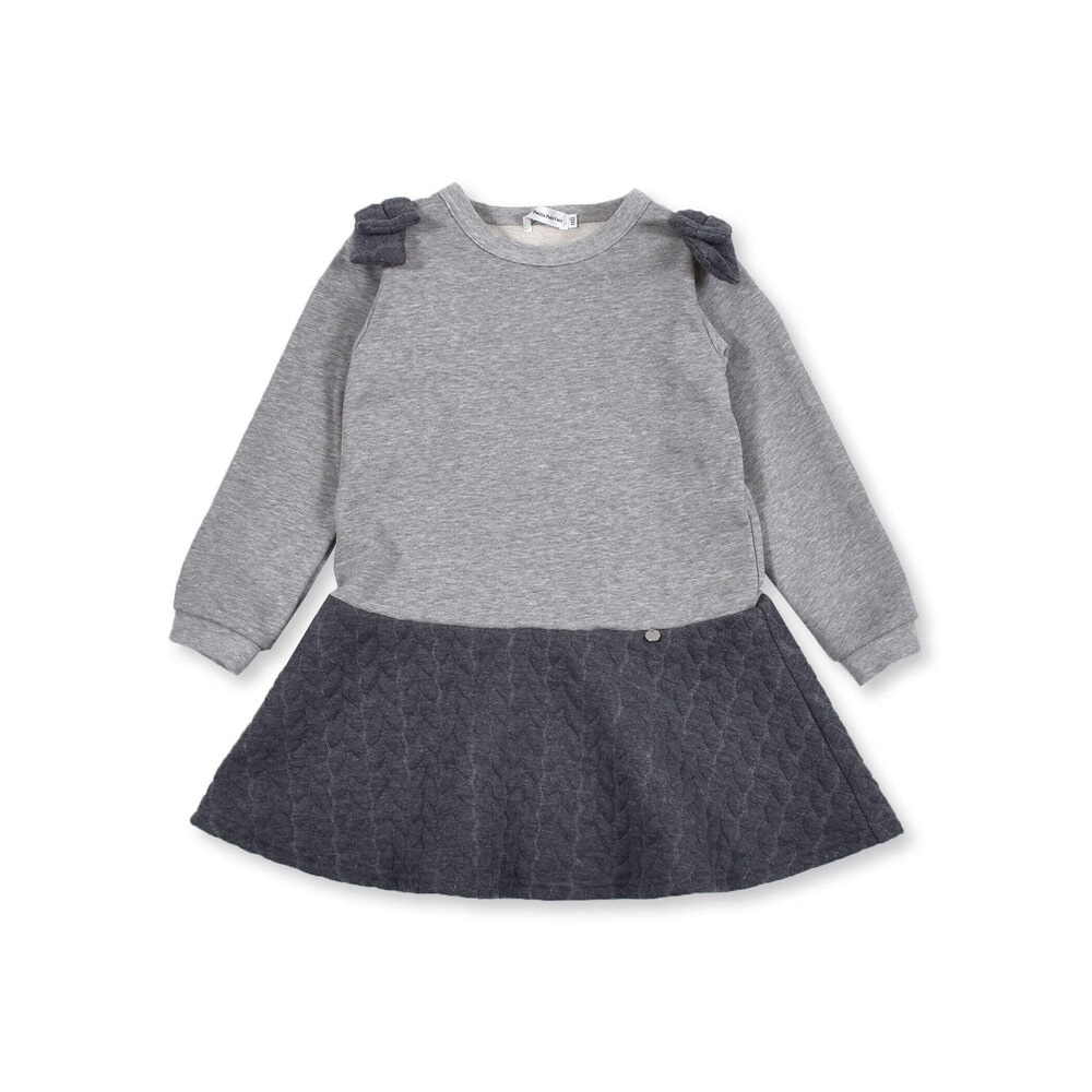 子供服べべの公式通販サイト Bebe Mall ウラゲ キルト ジャガード 裾 フレア ワンピース 80 150cm 80cm グレー ワンピース ベベ モール オフィシャルオンラインストア