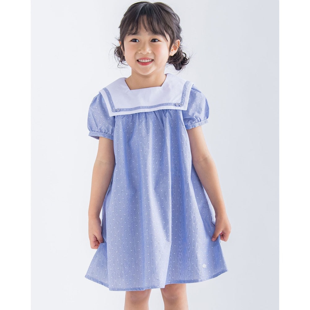 女の子セーラー服 150♡半袖 ワンピース 子供服 キッズ ネイビーA