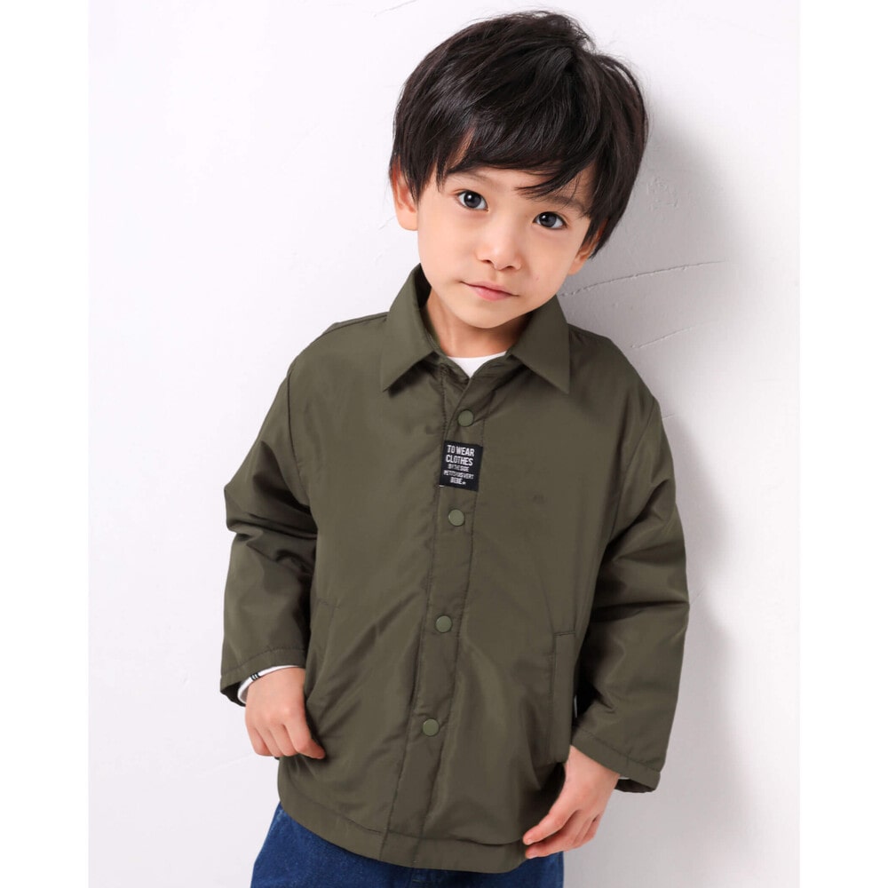 タフタ 中綿 襟 ジャケット(95~150cm)(110cm グリーン): ジャケット/アウター-子供服べべの公式通販サイト 「BEBE MALL」