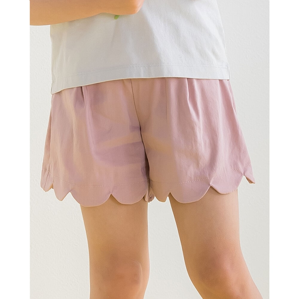 チノ スカラップ ショートパンツ (95~150cm)(95cm ピンク): ボトム-子供服べべの公式通販サイト 「BEBE MALL」
