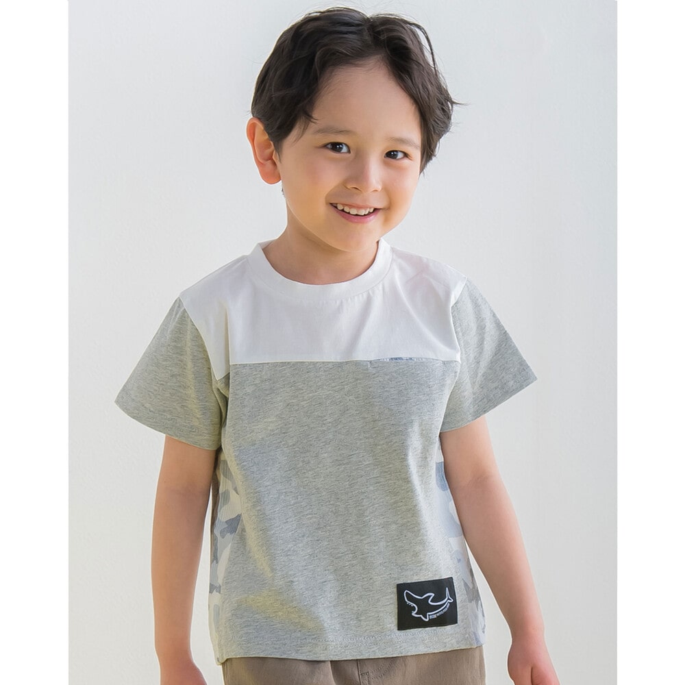 カモフラージュ 配色 Tシャツ (95~150cm)(95cm ホワイト系): トップス-子供服べべの公式通販サイト 「BEBE MALL」