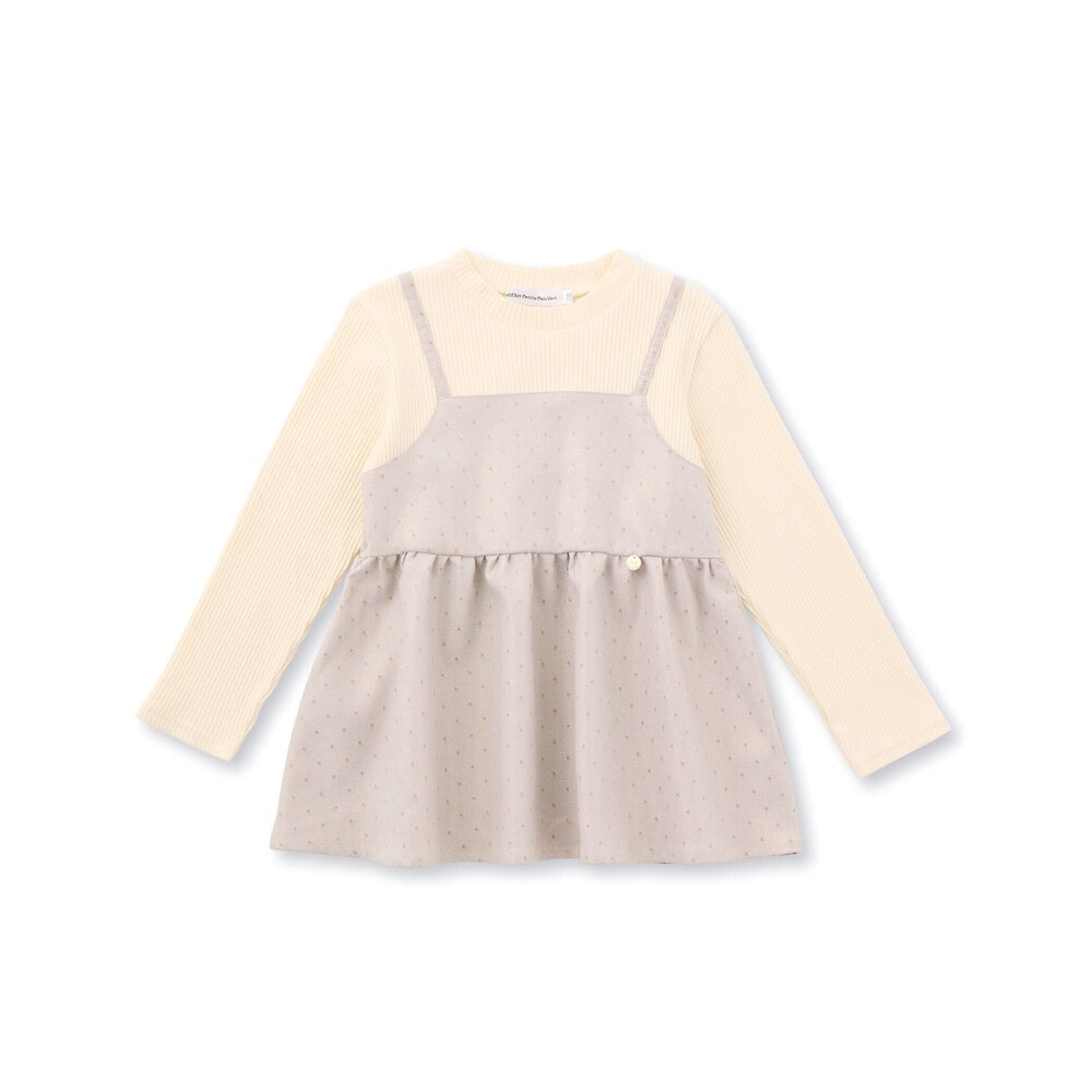 キラキラデニムキャミドッキングリブトップス(95~150cm)(95cm ネイビー系): トップス【べべモール公式】-子供服べべの公式通販サイト  「BEBE MALL」