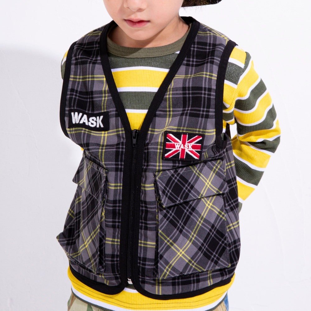 Bebe べべ Bebe Mall Official Online Storetrチェックフィッシングベスト S グレー系 ジャケット アウター ベベ モール オフィシャルオンラインストア