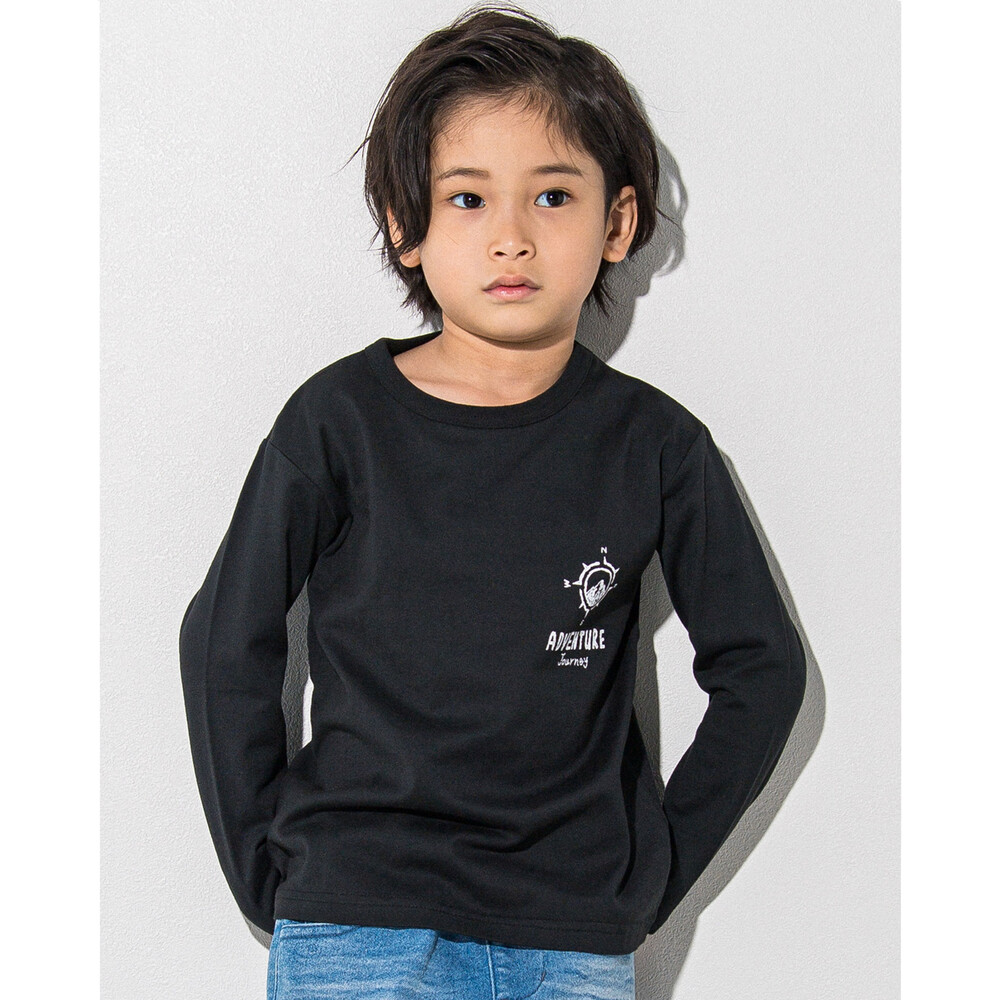 天竺 アドベンチャー Ｔシャツ (100~160cm)(100cm ブラック): トップス【女の子・男の子の子ども服と言えば】天竺 アドベンチャー  Ｔシャツ (100~160cm)(100cm ブラック): トップス【女の子・男の子の子ども服と言えば】-子供服べべの公式通販サイト 「BEBE  MALL」-子供服 ...