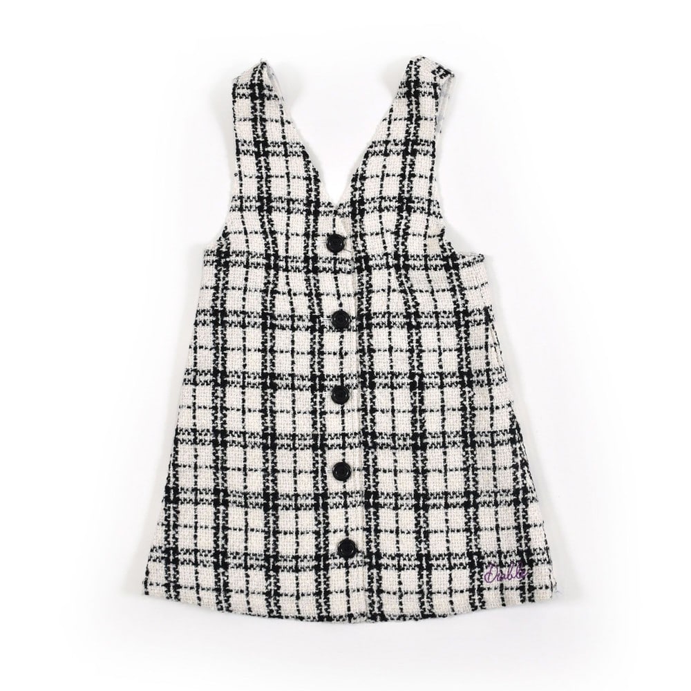ブークレー チェック タイト ジャンスカ ワンピース 130cm 160cm 0 130cm オフホワイト系 ワンピース 子供服べべの公式通販サイト Bebe Mall