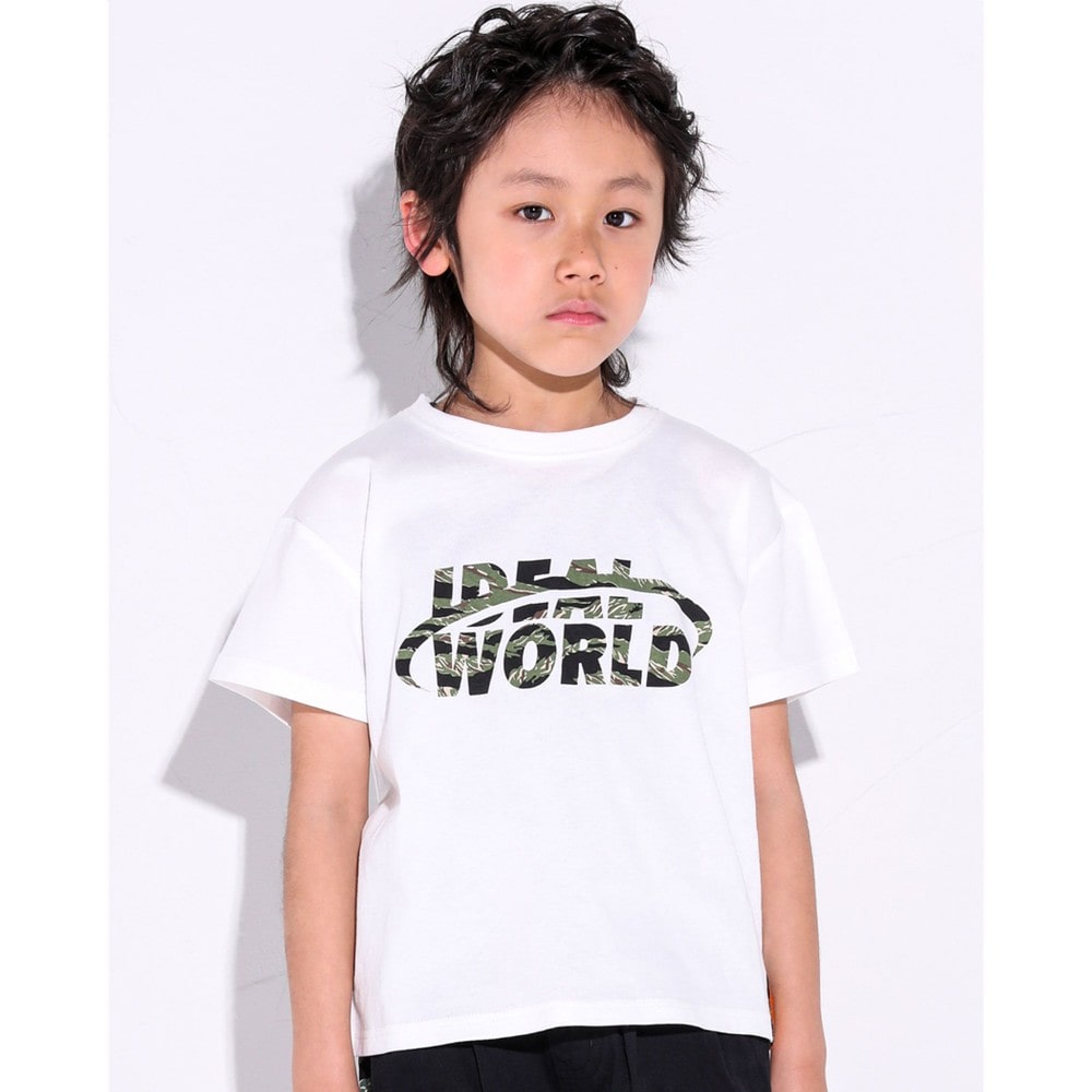 ロゴ 迷彩柄 ワンポイント Tシャツ 1 160cm 1cm ホワイト トップス 子供服べべの公式通販サイト Bebe Mall