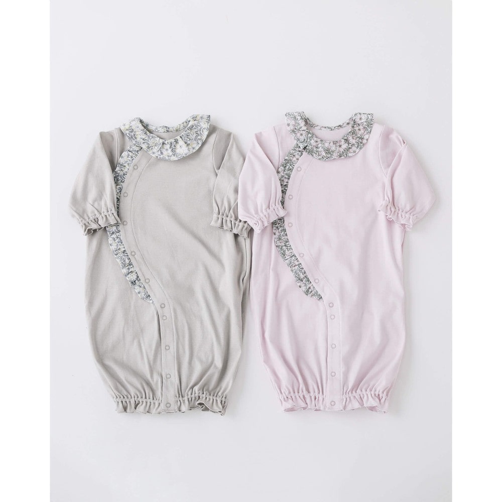 子供服べべの公式通販サイト Bebe Mall 日本製 リバティ プリント May Morris フラワー フリル 長袖 2wayオール ベビー 50 75cm ﾜﾝｻｲｽﾞ ピンク 新生児 ベビー ベベ モール オフィシャルオンラインストア