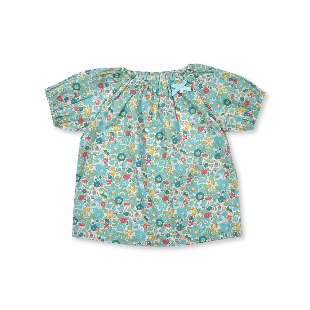 日本製 リバティ 花柄 プリント Betsy コットン ブラウス 90 140cm 90cm グリーン系 トップス 子供服べべの公式通販サイト Bebe Mall