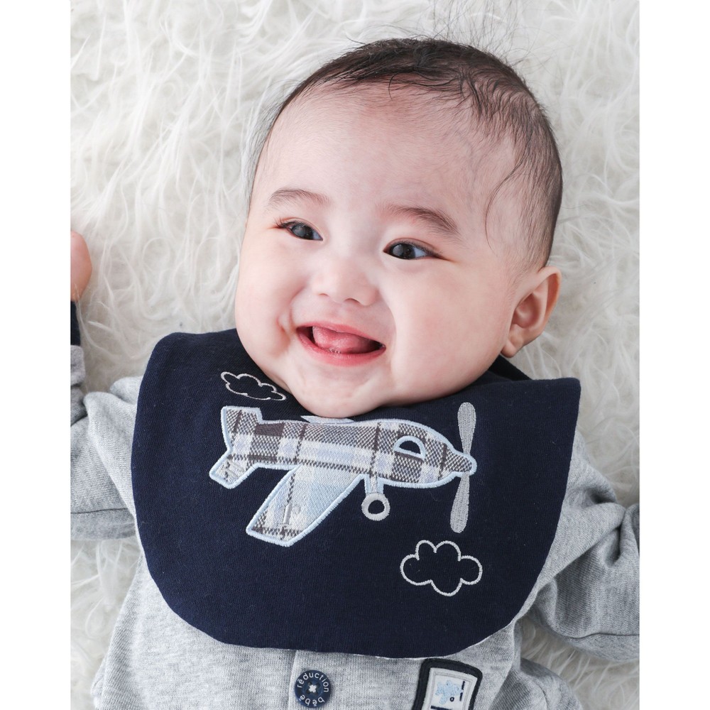 再販☆水色ギンガムチェック×ミルク☆ ハンドメイド リバーシブル