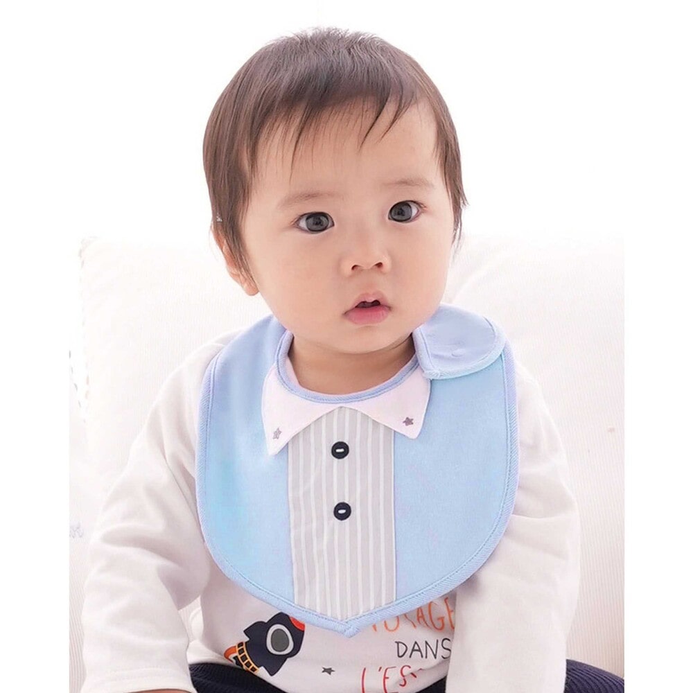 スムース 襟付き シャツ風 スタイ ﾜﾝｻｲｽﾞ ブルー 新生児 ベビー 子供服べべの公式通販サイト Bebe Mall