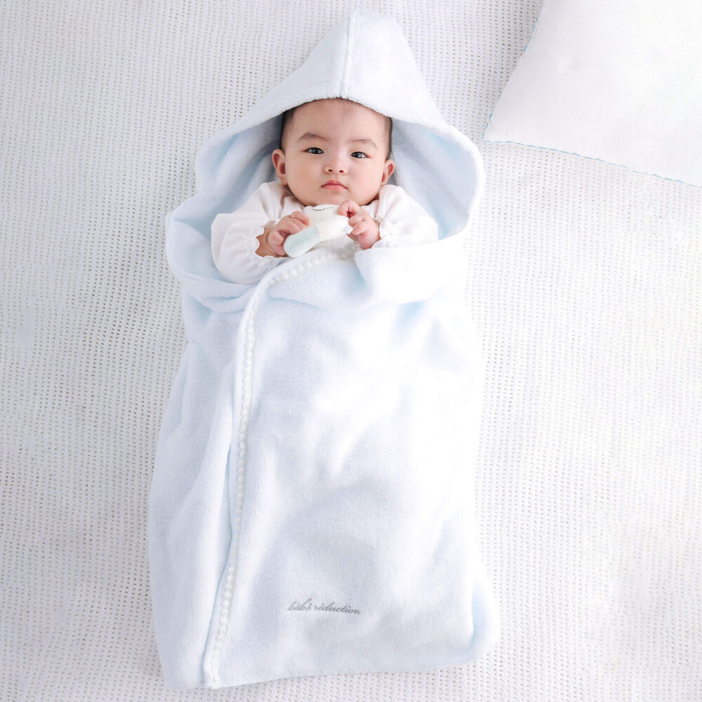 今治ほたかタオルフード付きタオル(ワンサイズ ブルー): 新生児