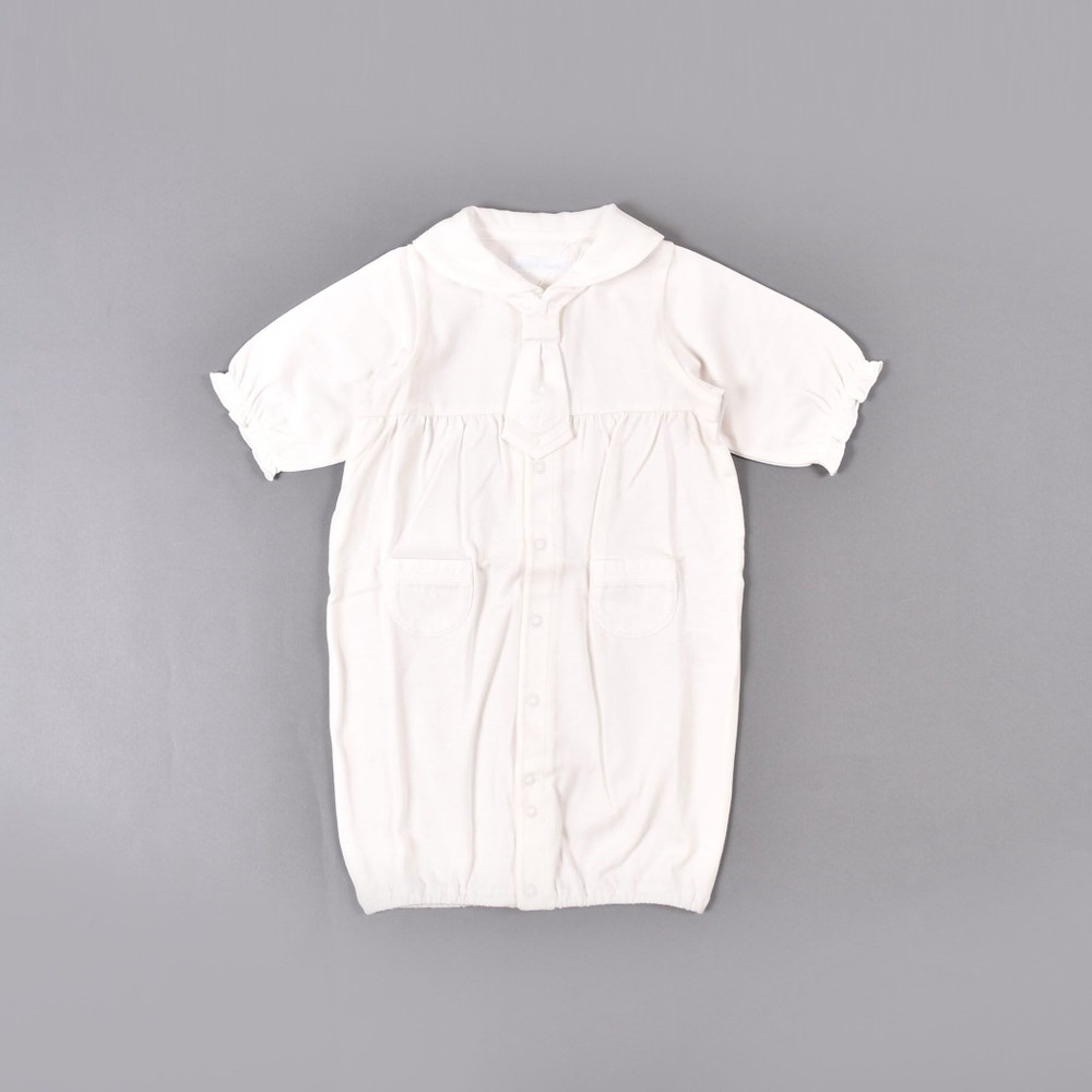 ブランベール ♡ モニーレ コットンシャツ ホワイト 白 ネクタイ付き 三角襟 セレモニー 長袖 ベンリオール (50~75cm