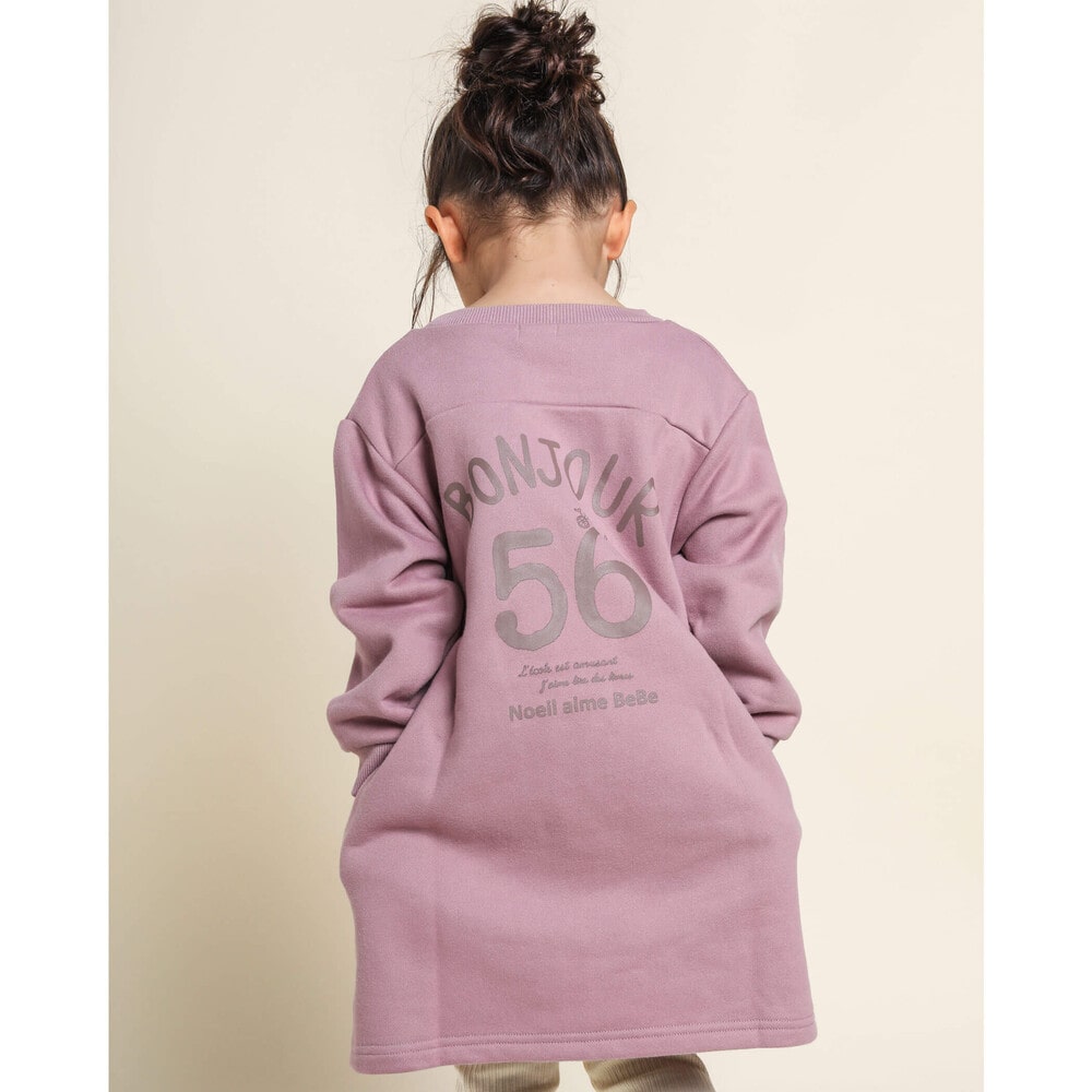 ナンバリング バックプリント トレーナー ワンピース 80 130cm 80cm ピンク ワンピース 子供服べべの公式通販サイト Bebe Mall