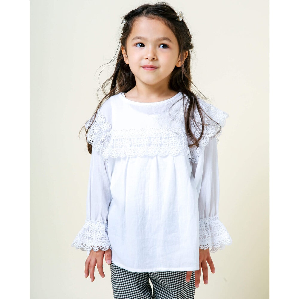 2点セット インナー付き ガーリー レースブラウス 90 130cm 90cm オフホワイト セット 子供服べべの公式通販サイト Bebe Mall 2点セット インナー付き ガーリー レースブラウス 90 130cm 90cm オフホワイト セット 子供服べべの公式通販サイト Bebe Mall