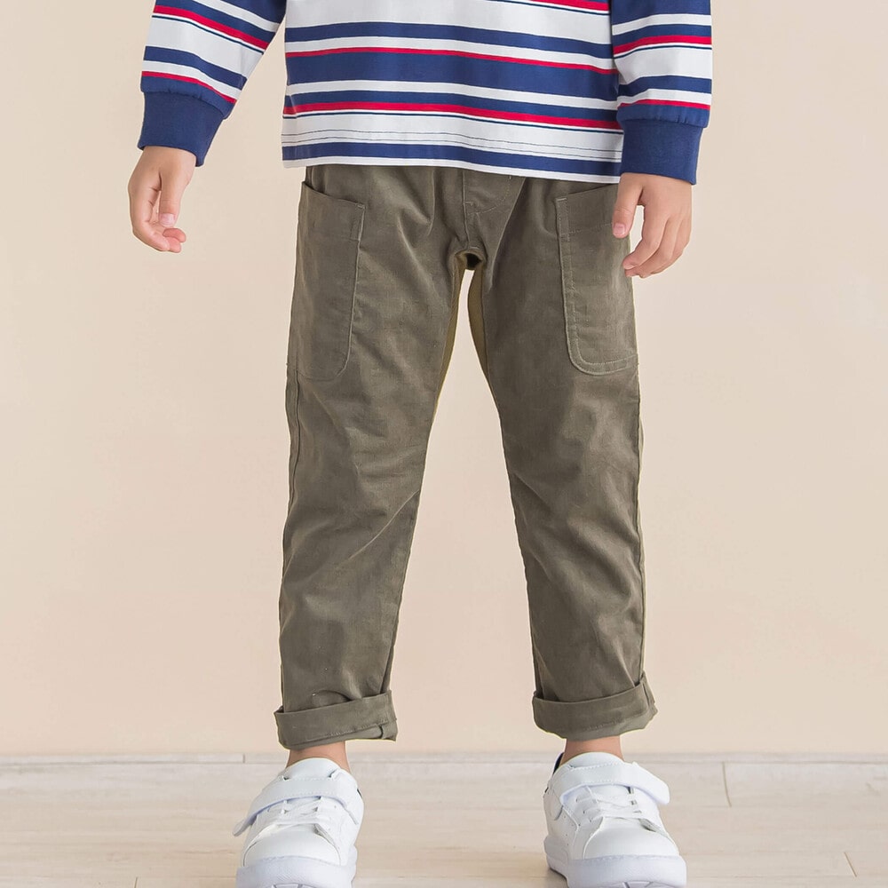 ストレッチコールガゼットクロッチパンツ(80~130cm)(80cm