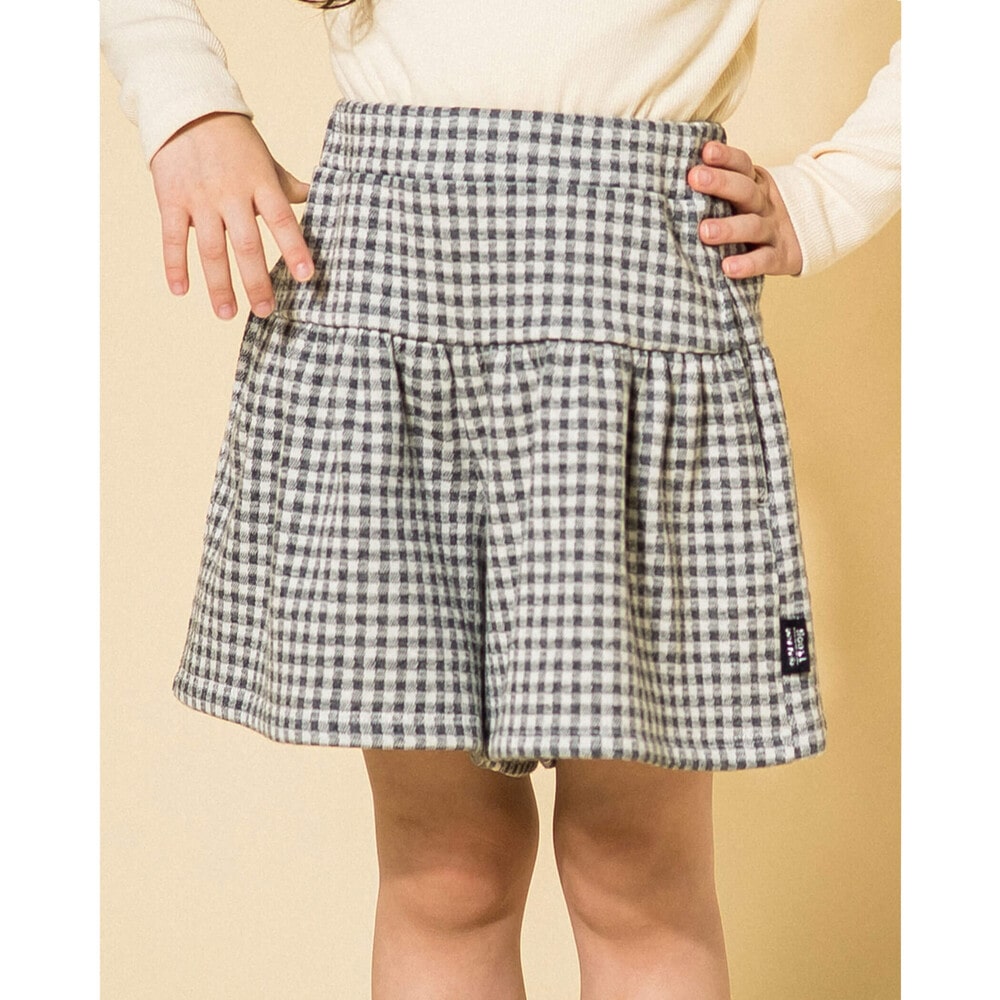 本物の tete a ギンガムチェック ショートパンツ