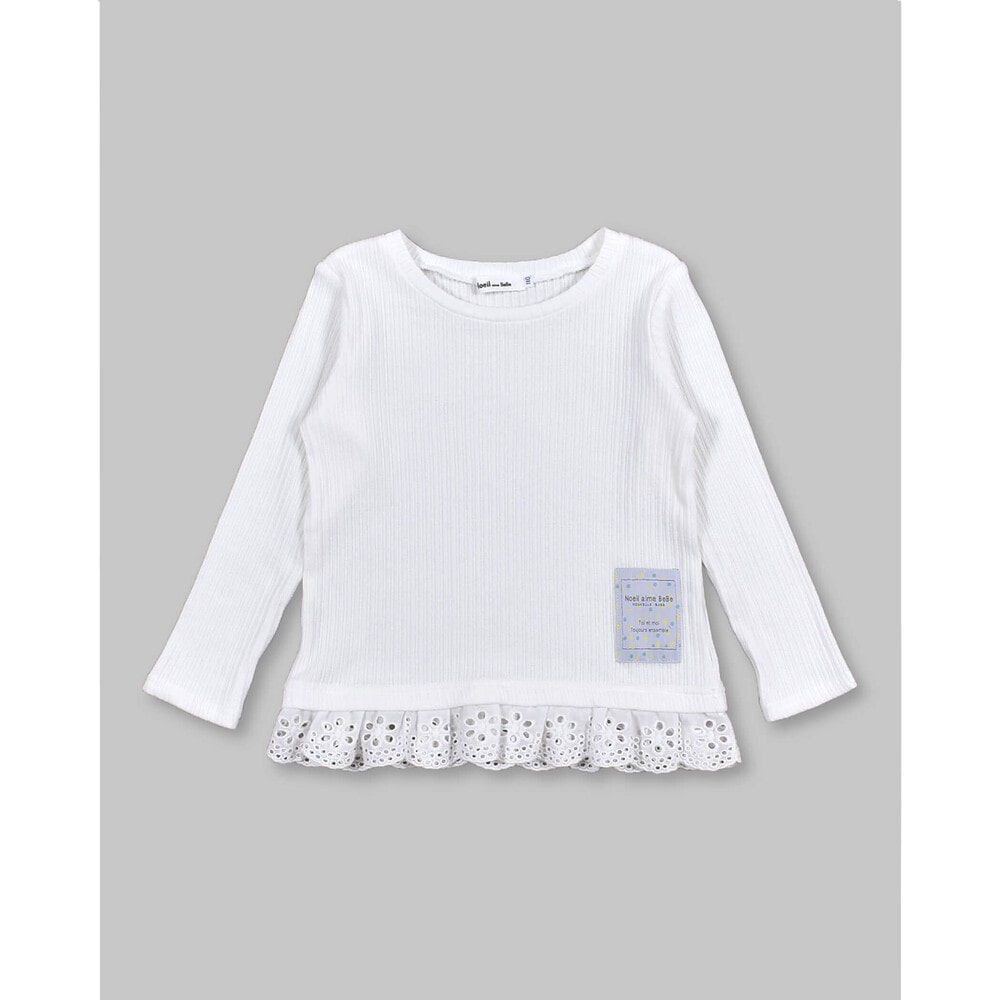 裾 レース 付き レーシー テレコ Tシャツ 80 130cm 80cm ホワイト トップス 子供服べべの公式通販サイト Bebe Mall