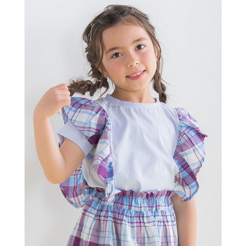 ベビー服 ミテテ mitete 肩フリル 長袖 Tシャツ ◆ 80-95 ◆ ◇ ベビー ベビー服 トップス Tシャツ ベビー Tシャツ カットソー 服 ◇