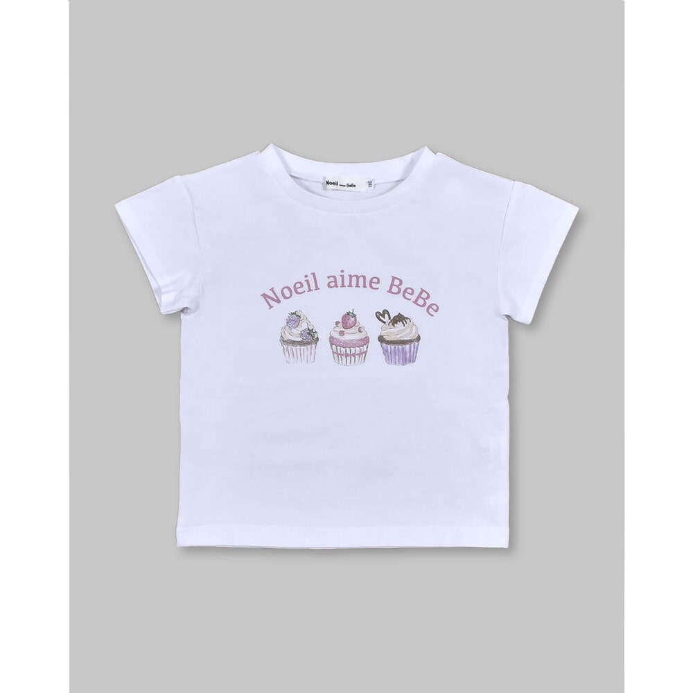 ケーキ プリント 天竺 Tシャツ 80 130cm 80cm ホワイト トップス 子供服べべの公式通販サイト Bebe Mall