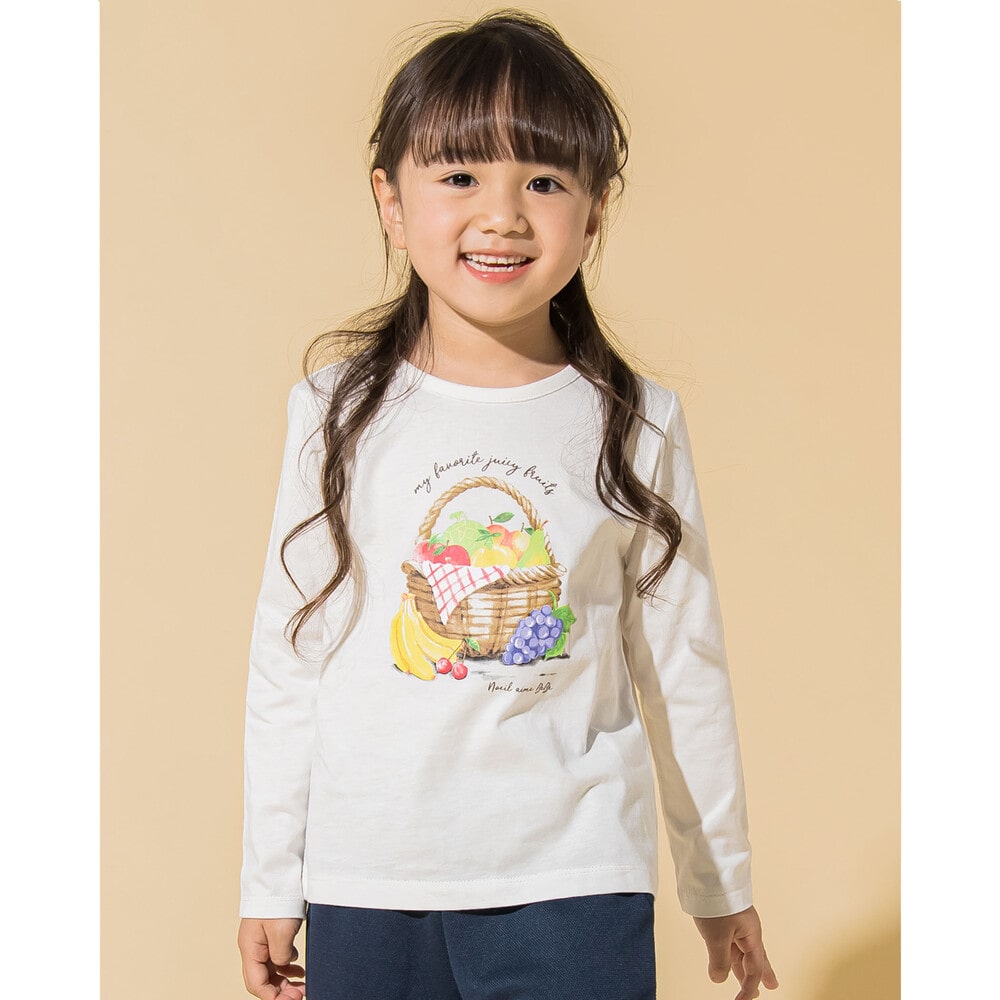 フルーツ バスケット プリント Tシャツ (80~130cm)(80cm ホワイト): トップス【女の子・男の子の子ども服と言えば】フルーツ バスケット  プリント Tシャツ (80~130cm)(80cm ホワイト): トップス【女の子・男の子の子ども服と言えば】-子供服べべの公式通販サイト 「BEBE  ...