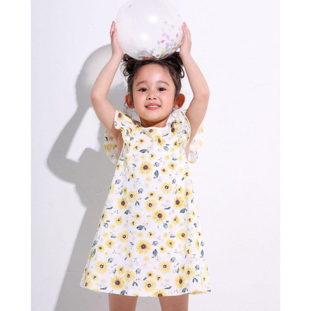 Bebe べべ Bebe Mall Official Online Storeひまわり柄 Aライン ワンピース 80 130cm 80cm ホワイト系 ワンピース ベベ モール オフィシャルオンラインストア Bebe べべ Bebe Mall Official Online Storeひまわり柄 Aライン ワンピース 80 130cm 80cm ホワイト系 ワンピース ベベ モール オフィシャルオンラインストア