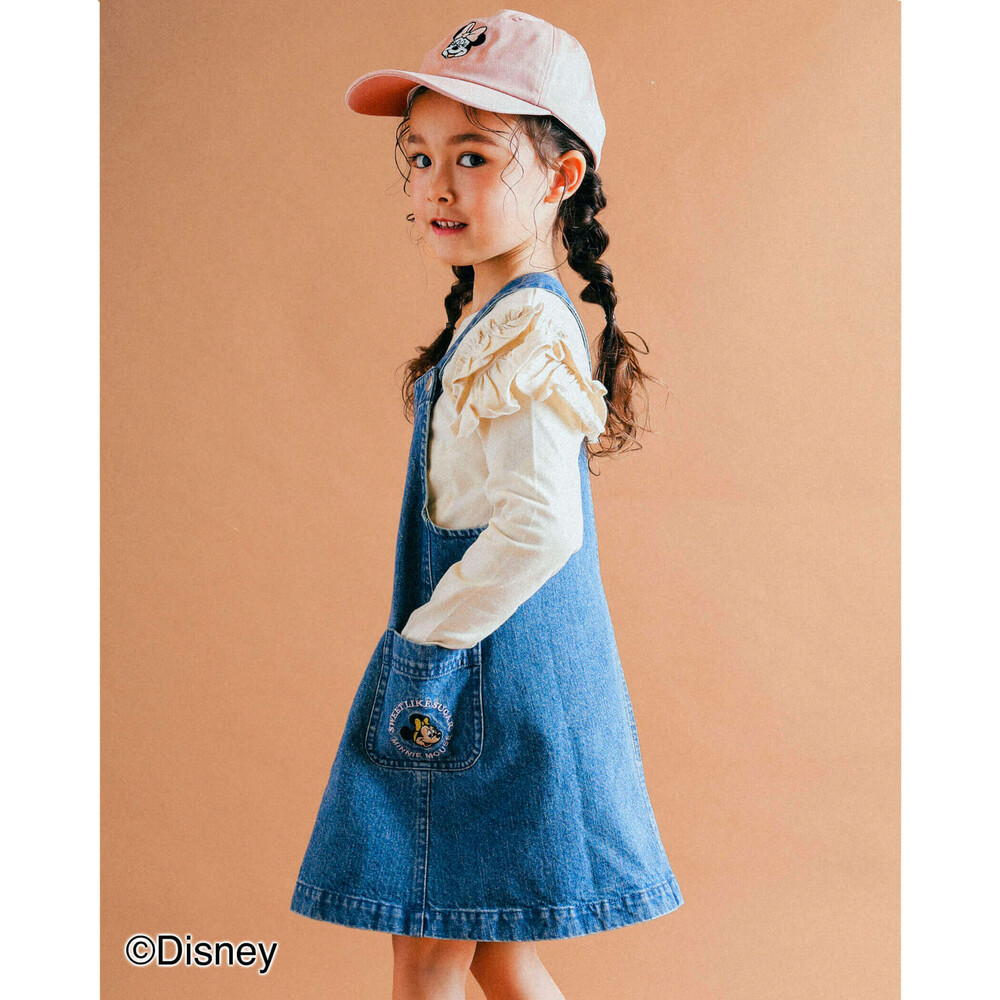 Disney ミニーマウス デニム ジャンパースカート 80 130cm 80cm ネイビー 子供服べべの公式通販サイト Bebe Mall