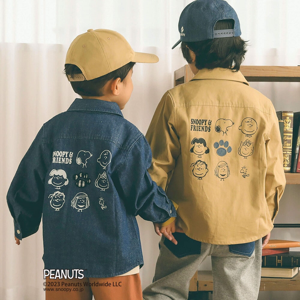 PEANUTS×SLAP SLIP】スヌーピーバックプリント胸ポケット長袖シャツ(90~130cm)(90cm ネイビー):  トップス【女の子・男の子の子ども服と言えば】【PEANUTS×SLAP SLIP】スヌーピーバックプリント胸ポケット長袖シャツ(90~130cm)(90cm  ネイビー): トップス【女の子・男の子の ...