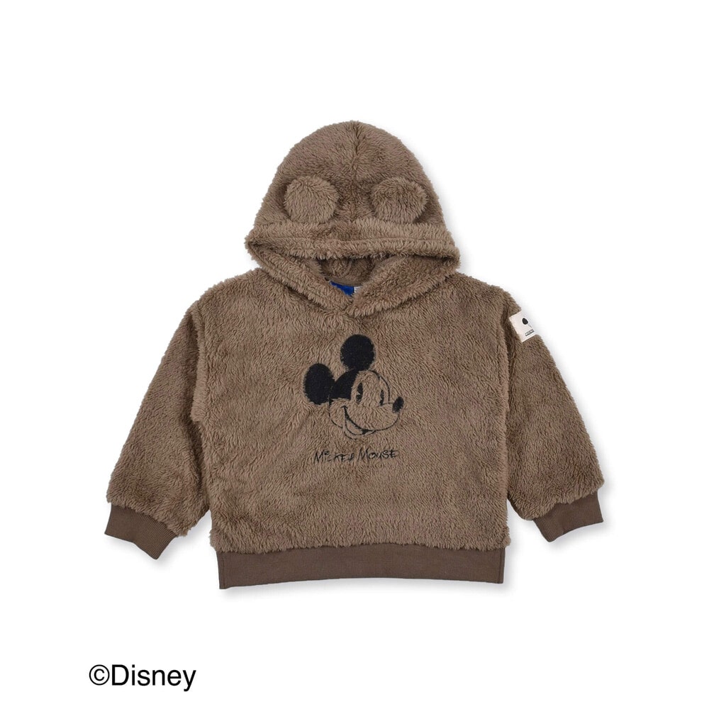 Disney ミッキーマウス フード 付き ボア パーカー 80 130cm 80cm ブラウン トップス 子供服べべの公式通販サイト Bebe Mall