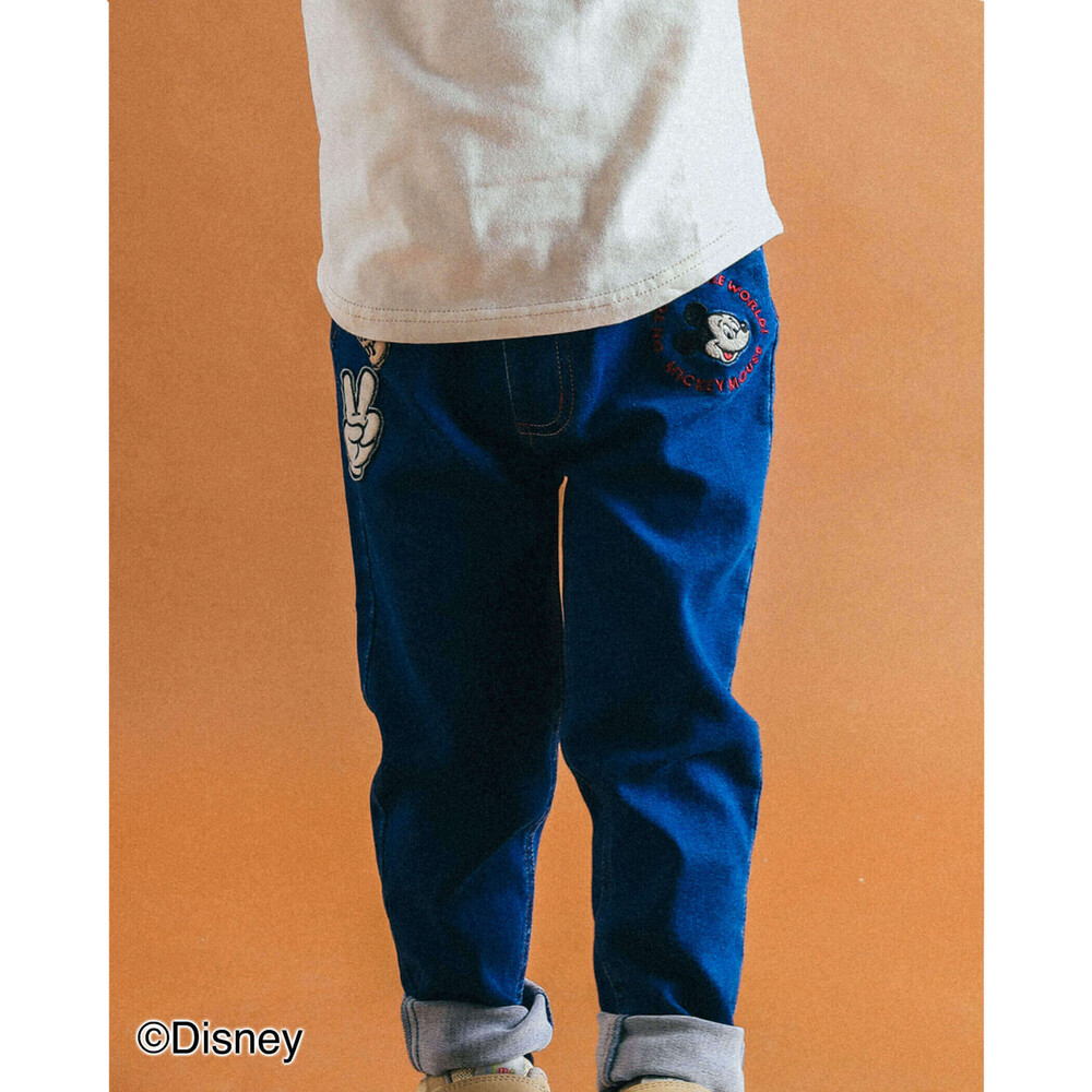 Disney ミッキーマウス デニム ロングパンツ 80 130cm 80cm ネイビー 子供服べべの公式通販サイト Bebe Mall